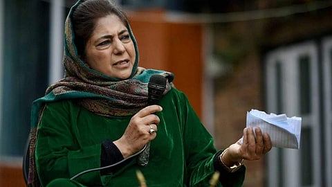 Former J&K chief minister and Peoples Democratic Party (PDP) President Mehbooba Mufti | Pic: PTI