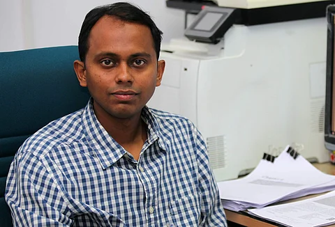 Professor Kanishka Biswas received Shanti Swarup Bhatnagar Award recently (Picture: JNCASR)