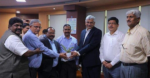 A delegation from OU meets officials at the NTPC to request support for its BE Mining Course | Pic: Sourced