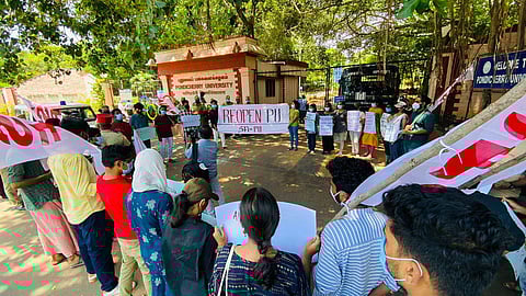 Students at protest earlier this year | Pic: Specially arranged