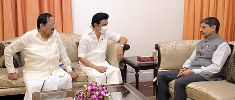 CM Stalin with Governor RN Ravi | Pic: Twitter