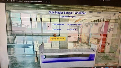 The SAFE bench prototype | Pic: Shiv Nadar School