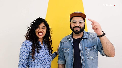 Sally with Syed Moshin, who was featured on Solvable (Pic: Sally Pandian)