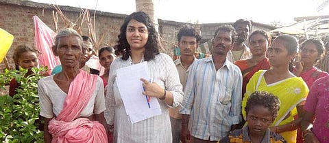 Radha with the local communities in remote Andhra Pradesh | (Pic: Ladduu)