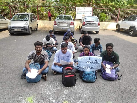 Protesting students