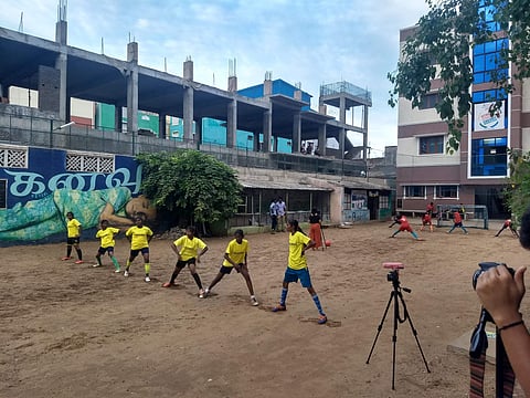 Sangeetha Sekar with her teammates (Pic: Shikha Kumari)