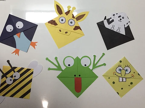 Some bookmarks made by Daksh Grover | Pic: Sandhya Grover