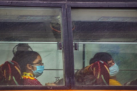 Students who were stranded in Kota due to the COVID-19 lockdown | Pic: PTI