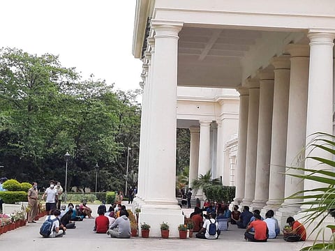 Scene from the sit-in protest | Pic: IIT Roorkee