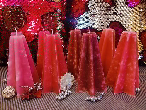 Christmas-themed candles made by Mehak (Pics: Mehak Parvez)