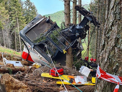 A shot from the crash (Pic: Getty)