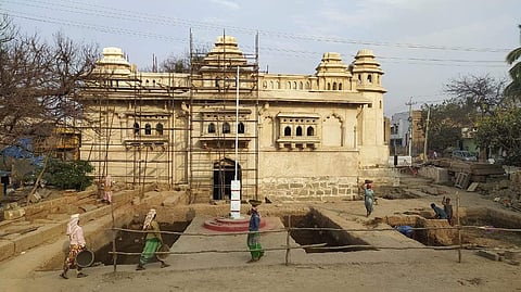 Gagan mahal being restored in Anegundi in Koppal District (Pictures: Deccan Heritage Foundation)