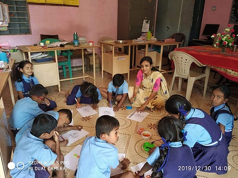 Rekha Kulal with her students (Pictures: Rekha Kulal)