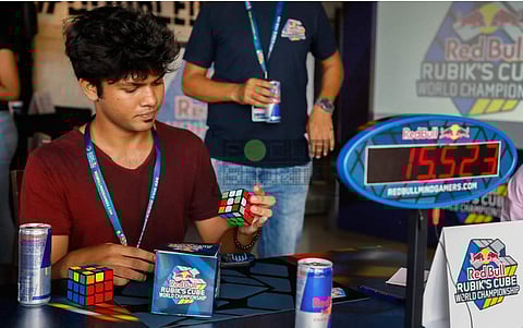 Rehaan Rasheed, national winner of Red Bull Rubik's Cube World Cup (Pictures: Red Bull))