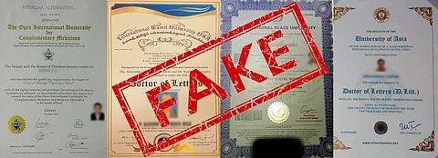 A few fake degree certificates (Pic: EdexLive)