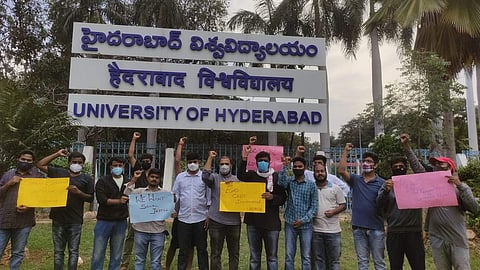 Students during the protest (Pic: Sourced)