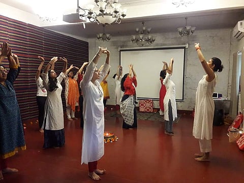 Madhu Nataraj along with her students at the institute (Pictures: NIKC)
