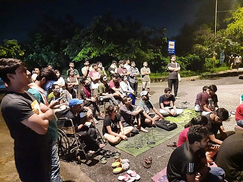 ABVP students during the protest (Pic: ABVP)