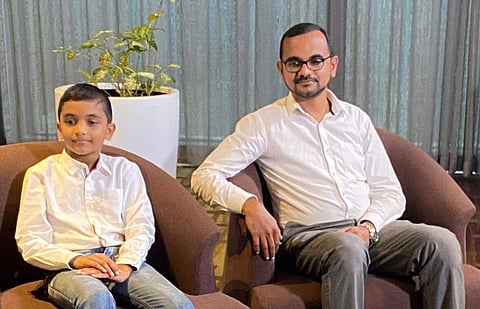 Muhammad Ameen and his father Shihabudheen PK | Pic courtesy: Shihabudheen PK