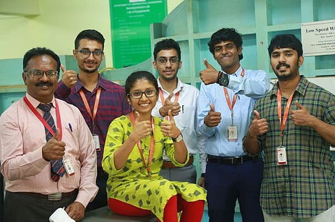 Students of MVJ College of Engineering along with Dr R Rajasekar