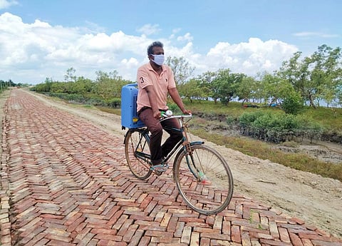 Soumitra on his rounds (Pic: Soumitra)
