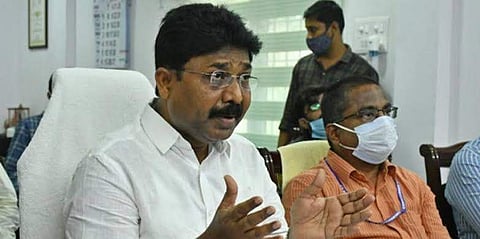 Audimulapu Suresh, Minister for Education, Andhra Pradesh (Pic: Express)