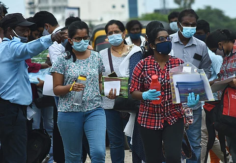 Students at an exam centre | Image for representational purpose only | (Pic: Express)