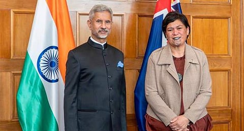 S Jaishankar with Nanaia Mahuta (Pic: S Jaishankar's official Twitter handle)
