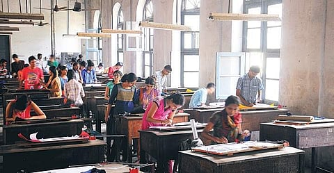 The students are protesting against the delay of conduct of exams at the university |Image for representation purpose only | Pic: EdexLive