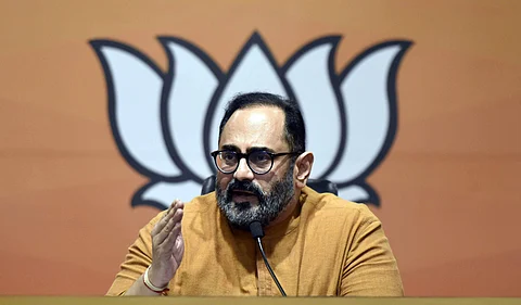Union Minister Rajeev Chandrasekhar | (Pic: Express)