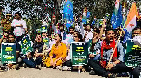 Students at the protest site (Pic: Sourced)