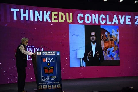 Gautam Adani at Think Edu conclave | Pic: Satihsh Babu, TNIE
