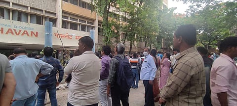 Scenes from the day of server glitches at the exam centre in Hyderabad | (Pic: Express)
