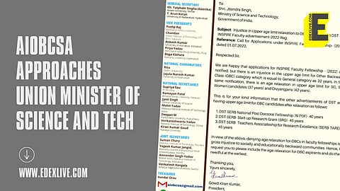 AIOBSCA approaches Union Minister of Science and Technology | (Pic: Edexlive)