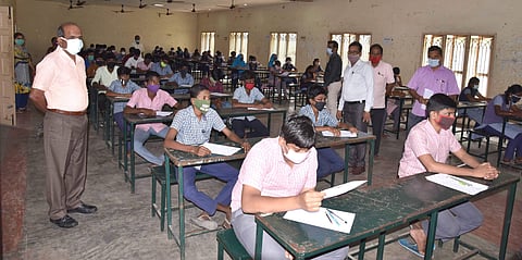 Students at an exam centre | Image for representational purpose only | (Pic: Express)