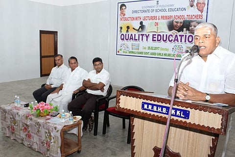 File photo of former Education Minister of Puducherry R Kamalakannan | (Pic: Express)