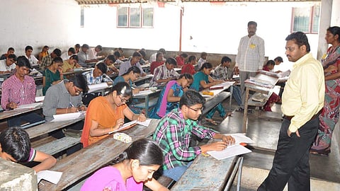 Students at an exam centre | Image for representational purpose only | (Pic: Express)