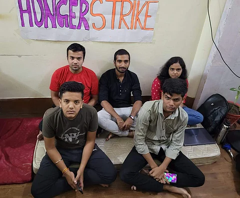 Students have begun their indefinite hunger strike | Pic: DNLU students