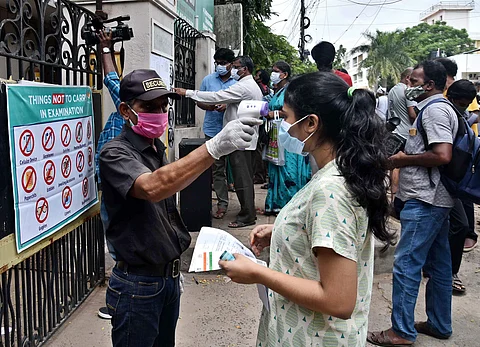 Students at an exam centre | Image for representational purpose only | (Pic: Express)