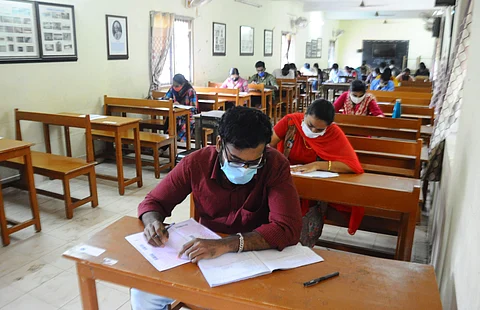 Students at an exam centre | Image for representational purpose only | (Pic: Express)