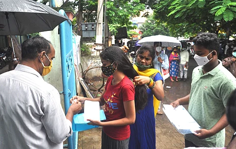 Candidates appearing for the NEET image for representational purpose only | (Pic: Express)