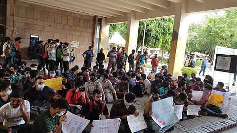 Picture from the protest | (Pic: @against_fee_hik Twitter handle)
