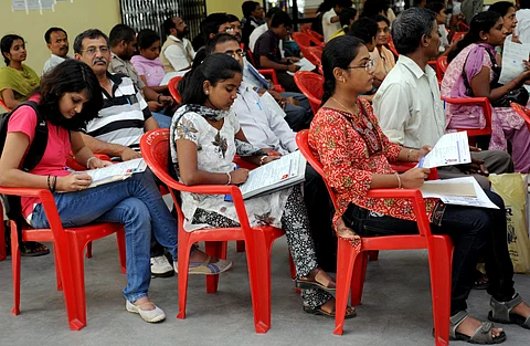 Students at an exam centre | Image for representational purpose only | (Pic: Express)