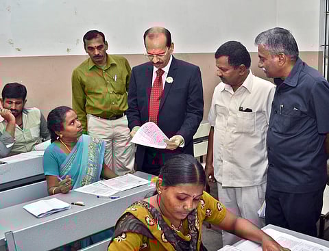 Candidates appearing for the UGC NET exam image for representational purpose only | (Pic: Express)