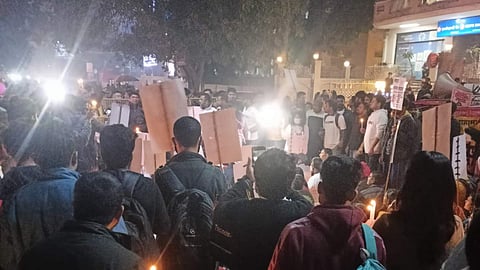 Picture from UPSC extra attempt protest