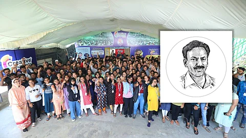 Students of Creative Multimedia| Rajasekhar Buggaveeti | Pic: Creative Multimedia