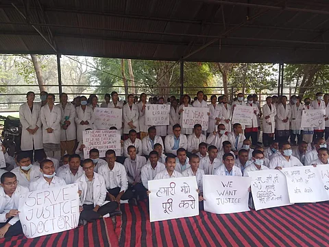 CGJDA on strike | (Pic: Dr Gaurav Singh Parihar)