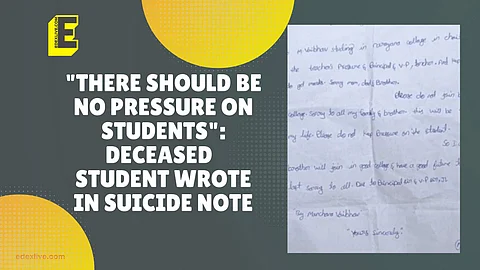The suicide note also mentioned other statements | (Pic: EdexLive)