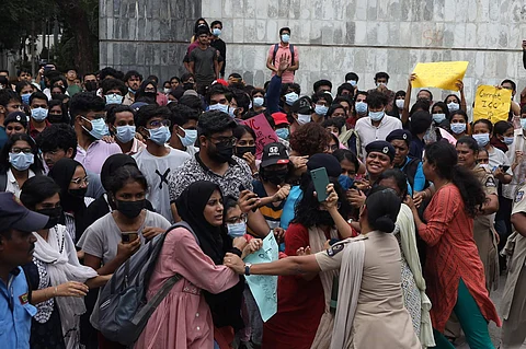 A picture from the first day of strike. (Picture credits: Sri Loganathan Velmurugan)
