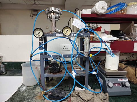 Microfiltration unit separating the milk fat globules from milk based on their size | (Pic: IIT Roorkee)